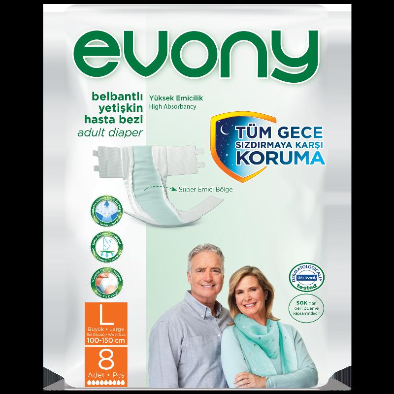 EVONY Підгузники д/дорослих "3" Large 8 шт.//4